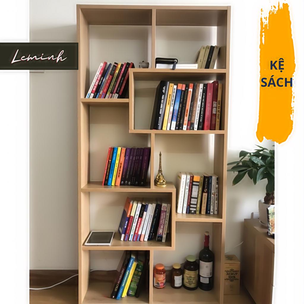 Kệ Sách U LEMINH DECOR, Kệ sách gỗ chữ U nhiều ngăn