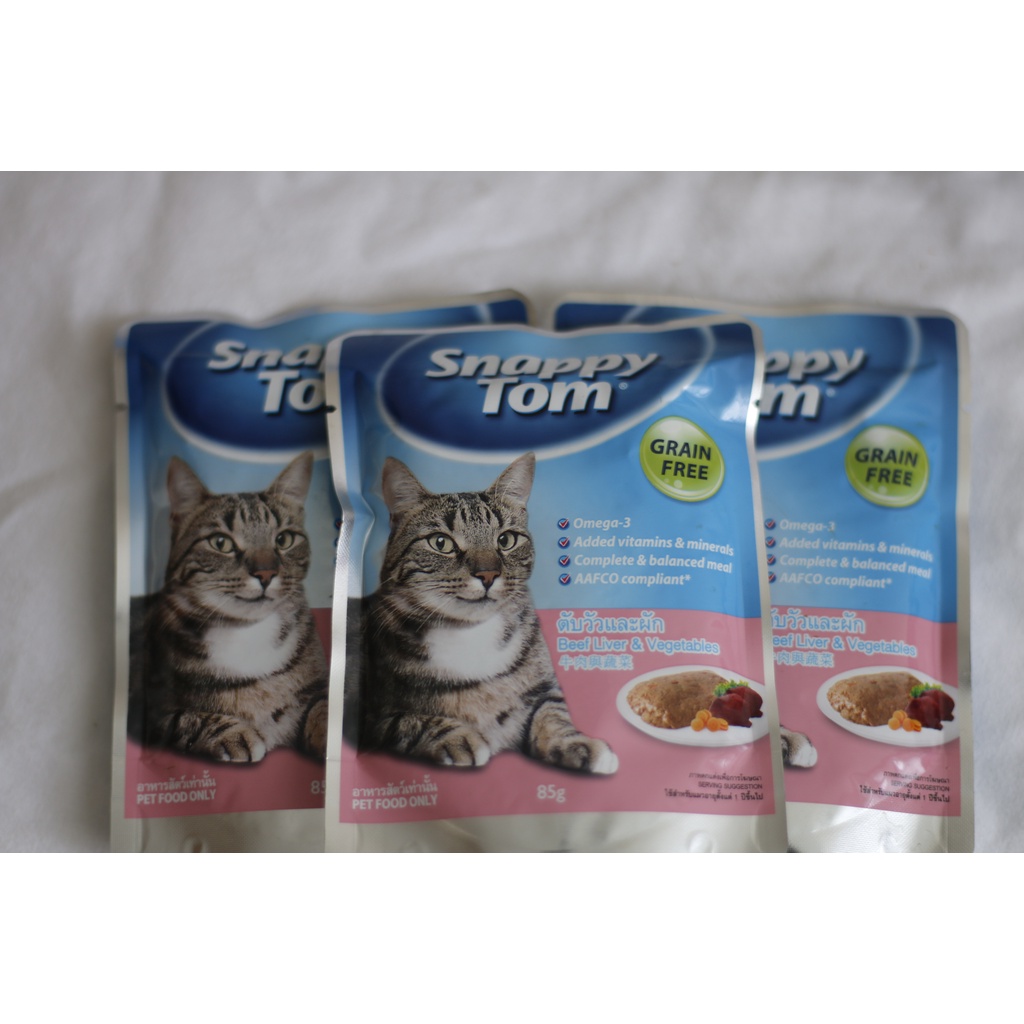 Pate cho mèo trưởng thành Snappy Tom gói 85g nhập Thái Lan chính hãng