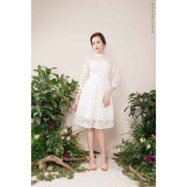 Đầm midi ren hoa Marc (65)