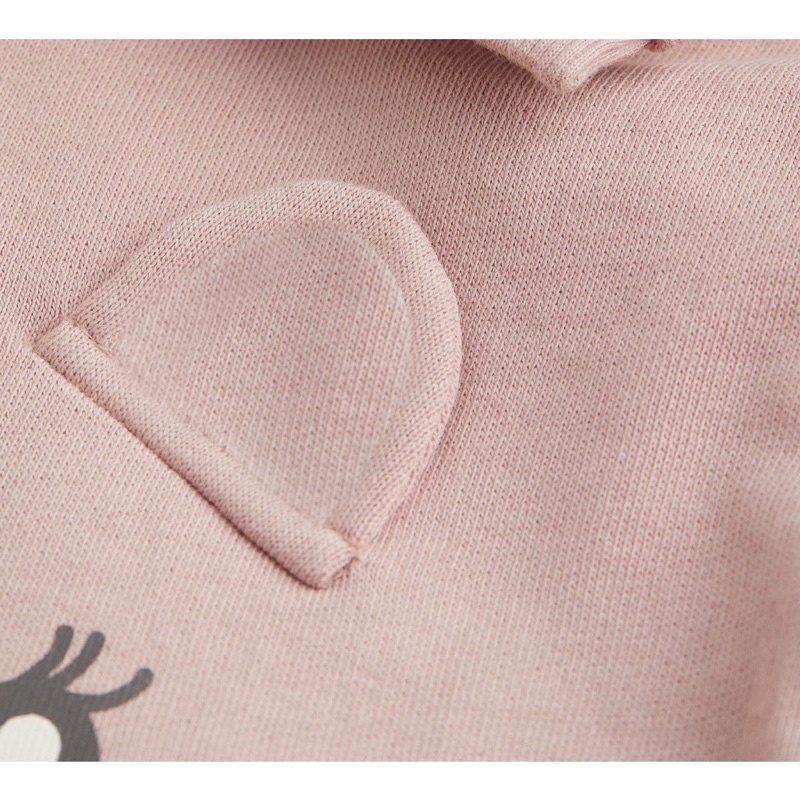 Set 2 bộ nỉ dài tay bé gái