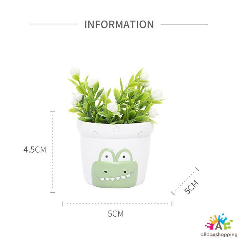 Chậu hoa để bàn thiết kế dễ thương bằng nhựa resin