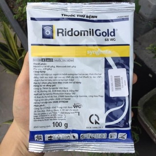 Thuốc trừ nấm bệnh thán thư, sương mai RIDOMIL GOLD 100gram
