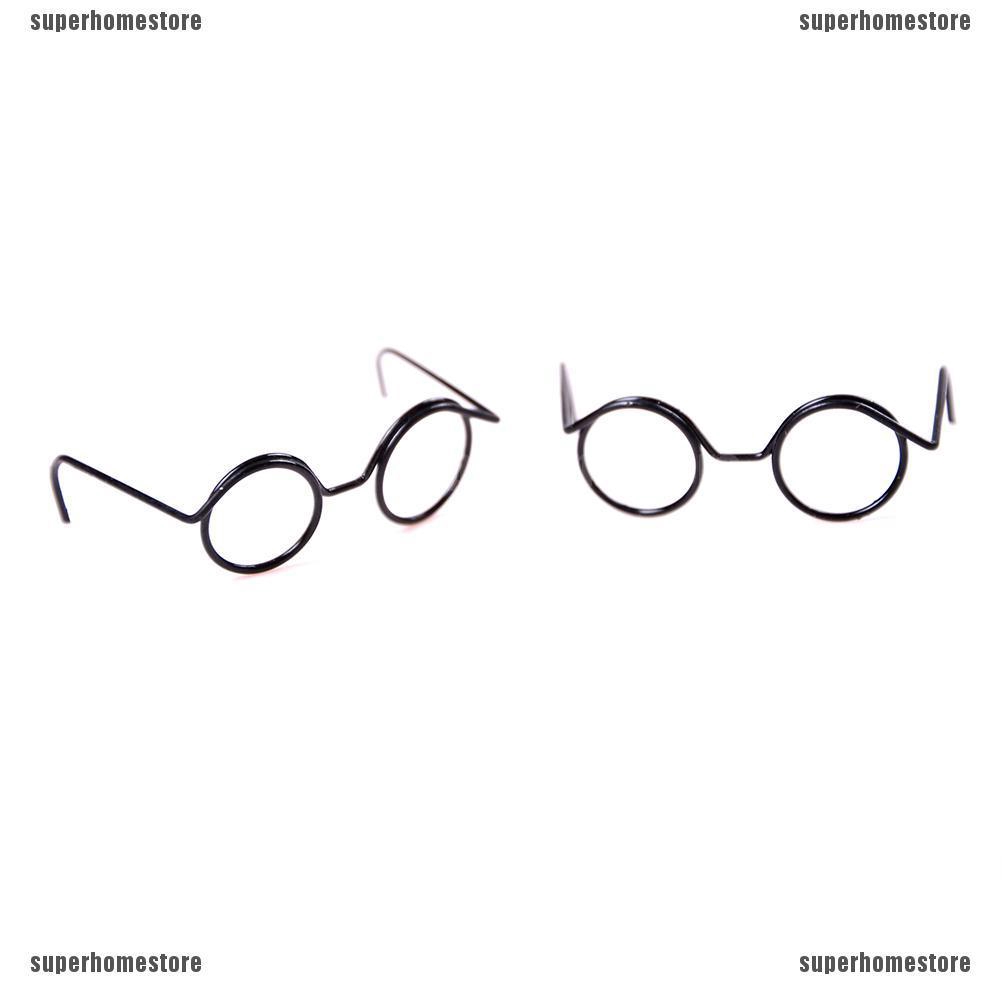 Set 2 Mắt Kính Gọng Tròn Cho Búp Bê Tỉ Lệ 1 / 6 30cm