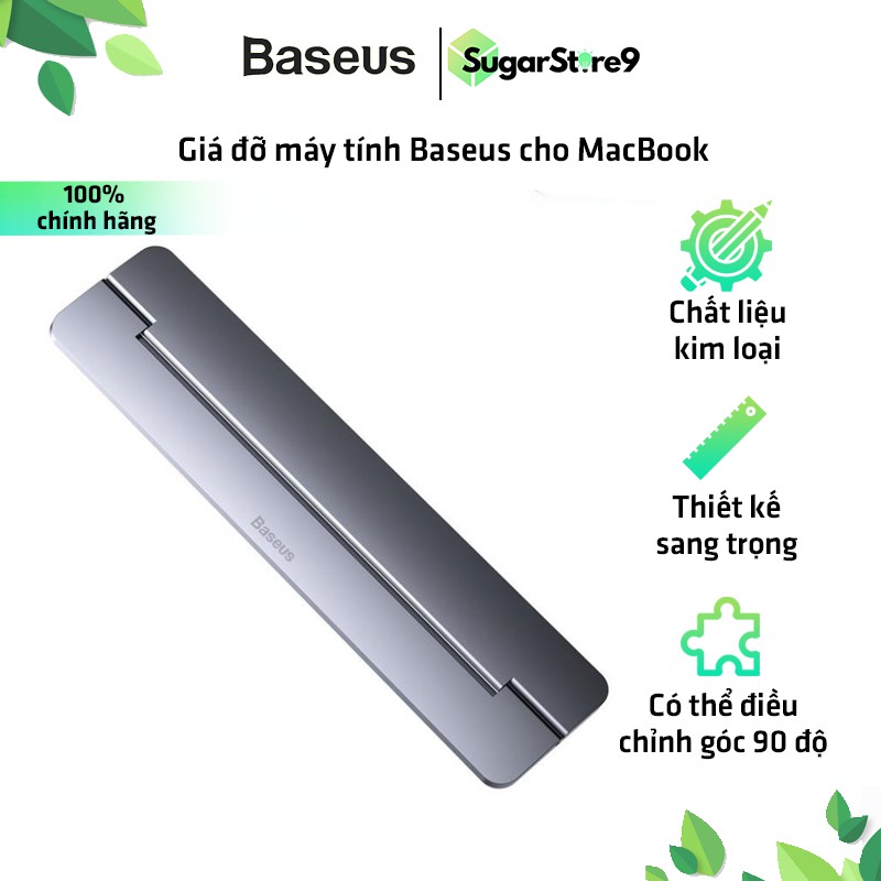 Giá Đỡ Máy Tính- Giá Đỡ Baseus Zhichi, Chất Liệu Hợp Kim Nhôm, Có Thể Gập Gọn Dành Cho Macbook Pro Air 12-17 Inch