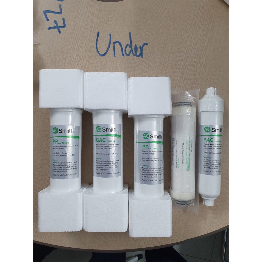 Combo lõi lọc nước Ao.smith số 3 & số 5