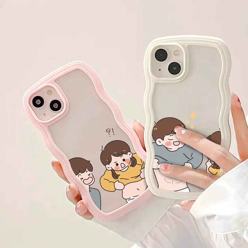 Suntaiho Ốp lưng iphone Ốp điện thoại mềm viền gợn sóng thích hợp cho iPhone 11 Pro 13 12 Pro Max X XS Max XR 7 8 Plus