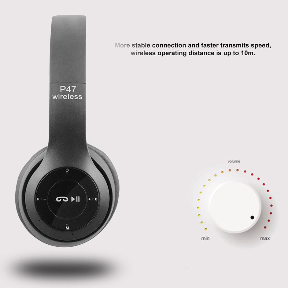 【Flash.】p47 Tai nghe chơi game Wireless Gaming Headphone 4.1 Headset Earphone Headband For Laptop - Hàng nhập khẩu