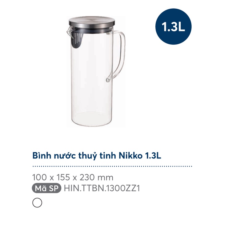 Bình nước thuỷ tinh bọc silicon Nikko 550 ml – Hàng chính hãng INOCHI – Tiêu chuẩn nhật bản