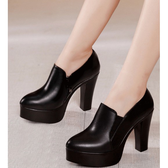ORDER bốt nữ cổ thấp gót vuông size từ 32 đến 43  HI118