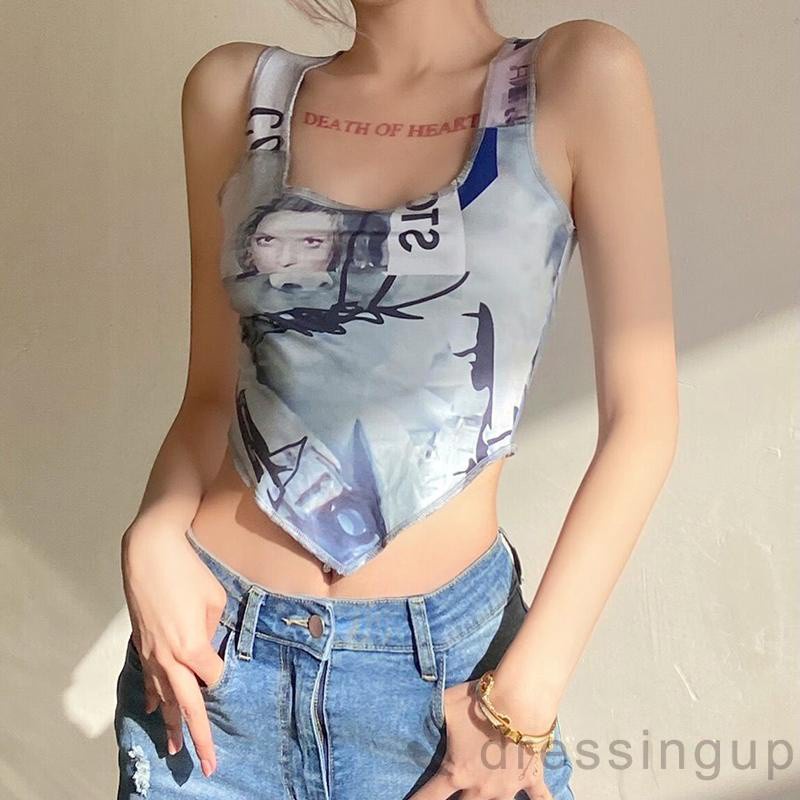 Đầm Sát Nách Cổ Vuông Hoạ Tiết Trừu Tượng Cho Nữ | BigBuy360 - bigbuy360.vn