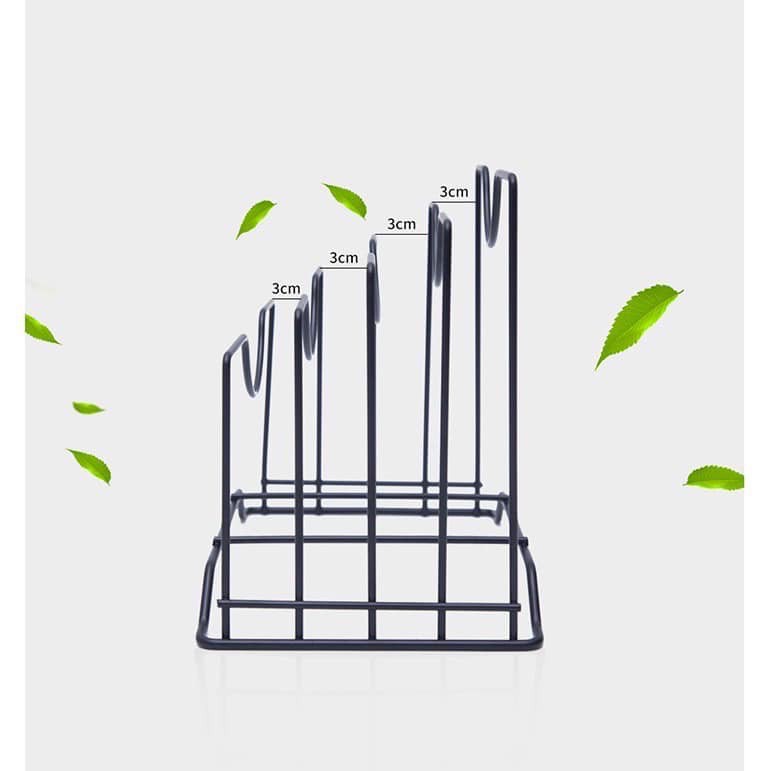 Giá cài Dao, thớt, vung 4 ngăn sơn tĩnh điện