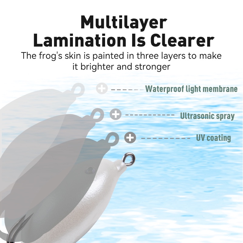 Mồi câu cá giả KINGDOM hình con ếch nhảy 10g 50mm chuyên dụng