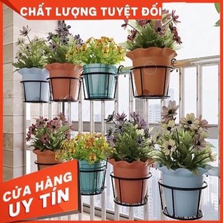 [XẢ KHO+FREE SHIP] Giỏ sắt treo hoa cảnh ban công