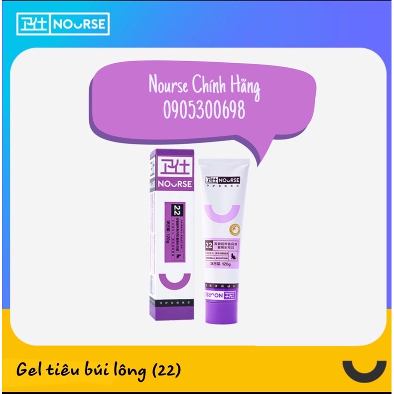 Nourse 22 Gel hỗ trợ tiêu búi lông và tránh gây tắc ruột cho mèo (120gr)