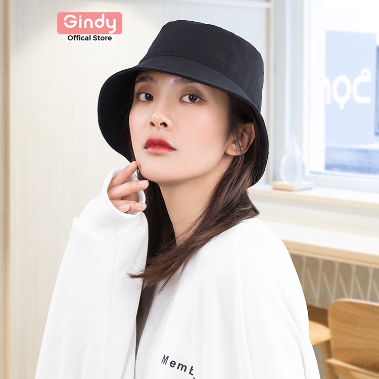 Nón bucket nam nữ GINDY mũ vành cụp trơn thời trang phong cách Ulzzang Unisex M001