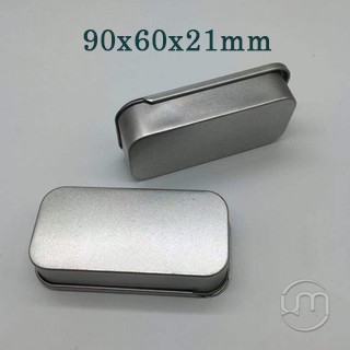 9.2*6*2cm-Hộp thiếc chữ nhật nắp trượt đựng nước hoa khô, ~80-90g/ml