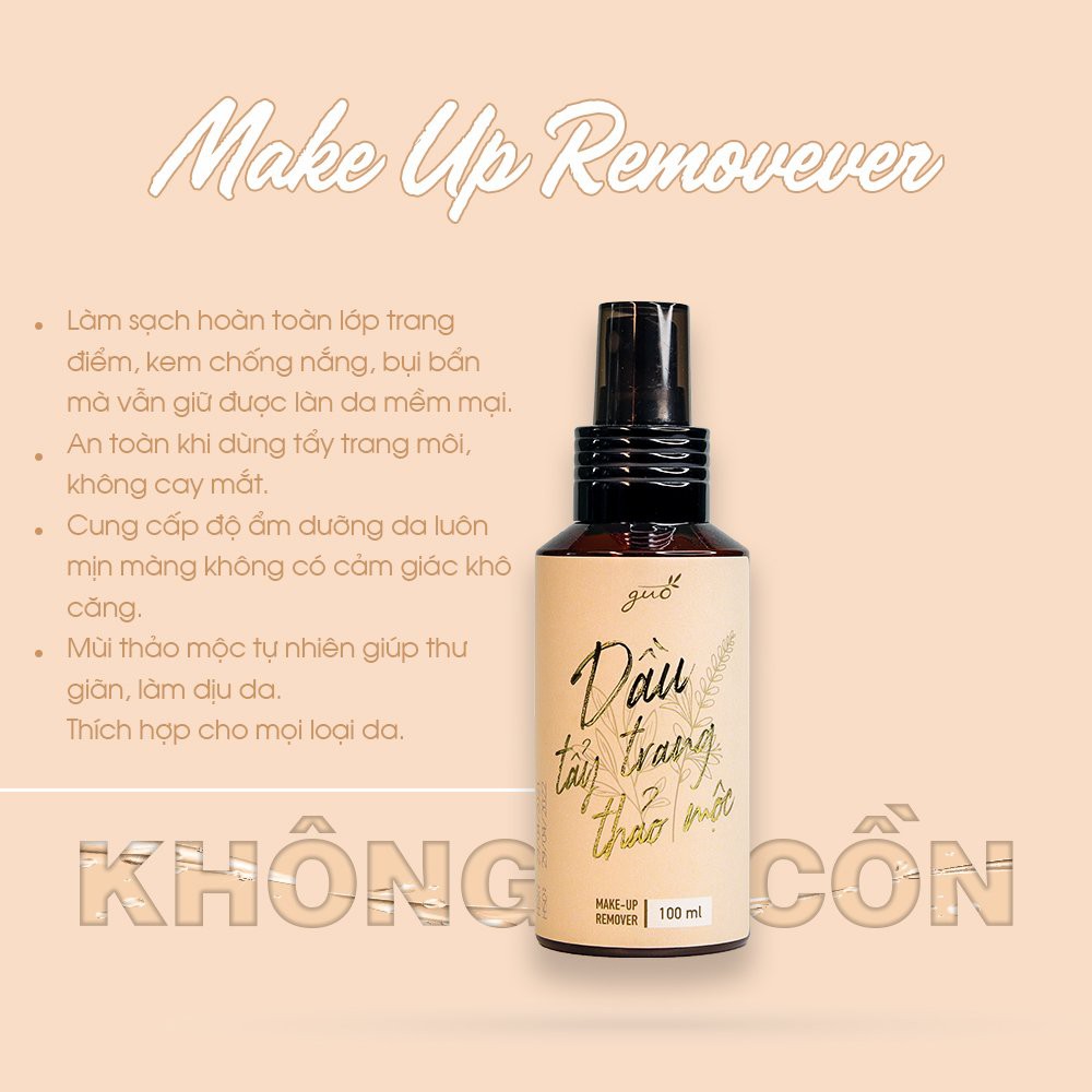 Dầu Tẩy Trang Thảo Mộc GUO - Make Up Remover 100ml