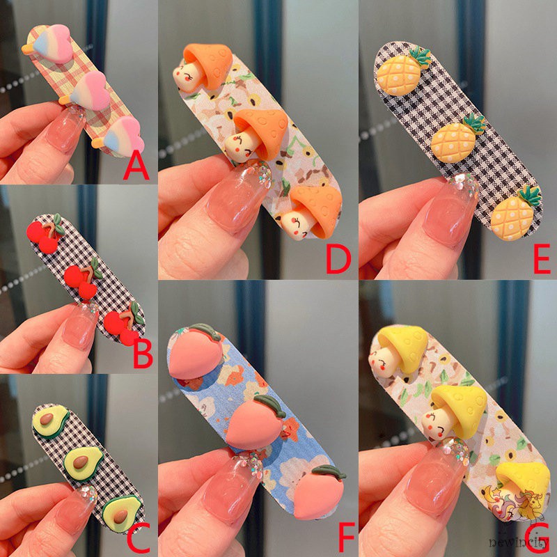 Kẹp tóc kiểu khóa dán phong cách hoạt hình thời trang Hàn Quốc đáng yêu cho bé gái