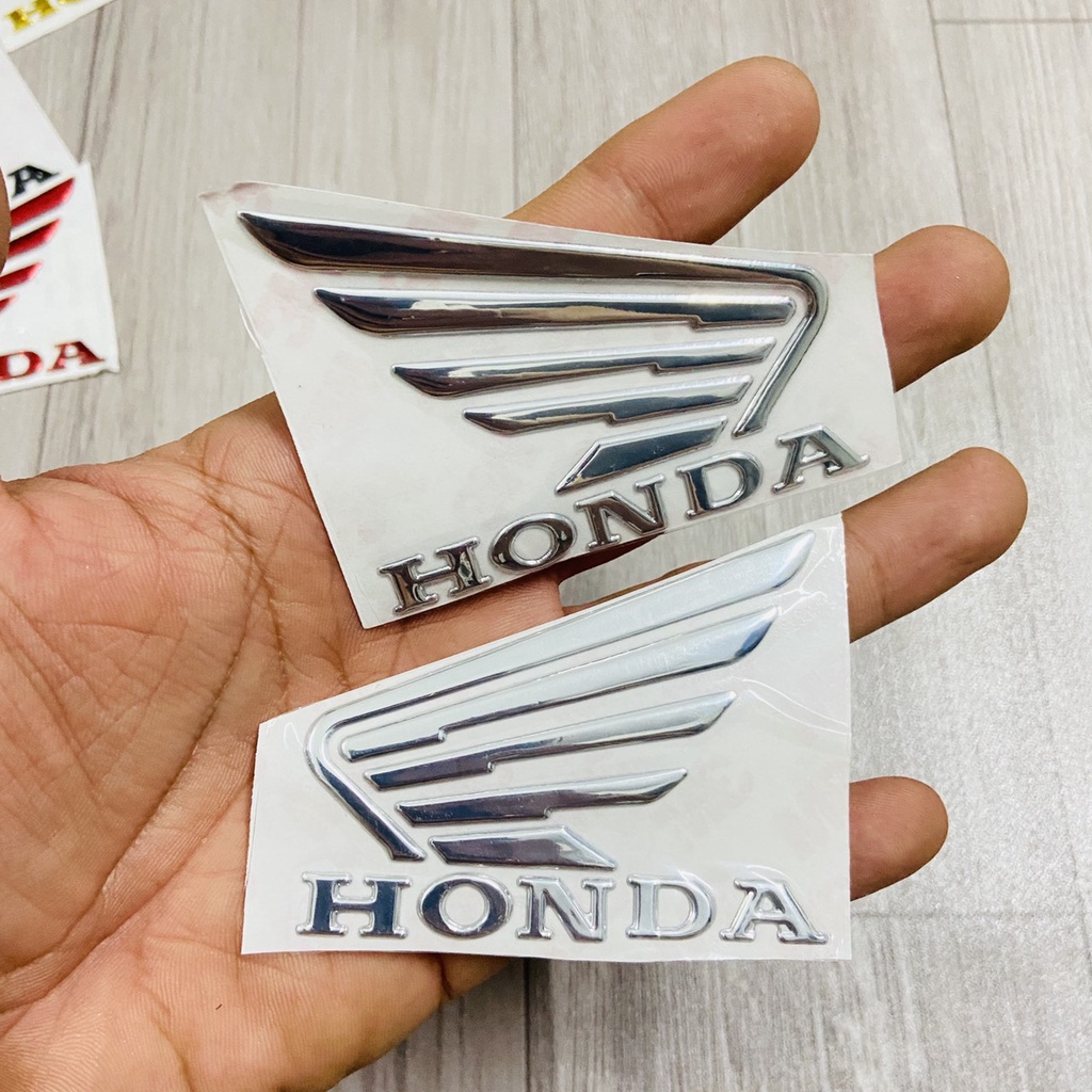 Bộ tem chữ kèm logo cánh chim chất liệu nhựa dẻo mạ chrome sáng bóng