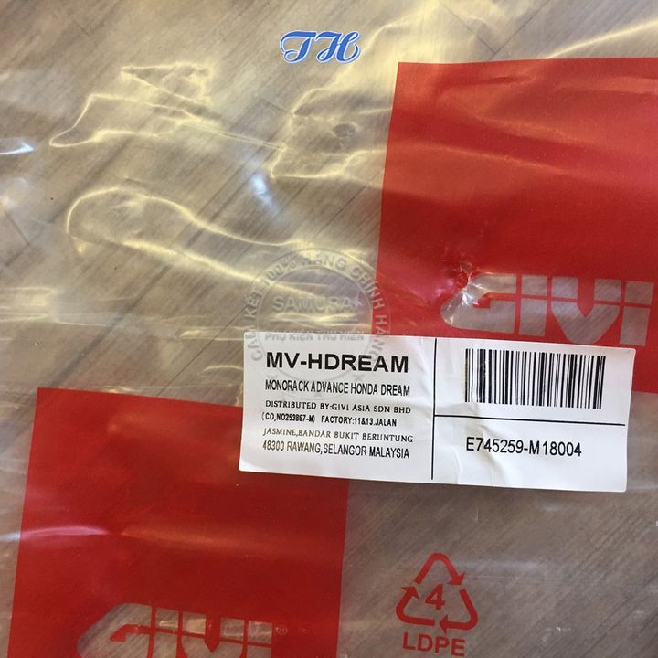 Baga sau givi cho xe HDREAM dùng gắn thùng sau hoặc chở đồ - hàng chính hãng