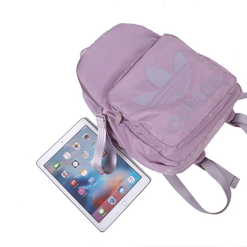 Balo ADIDAS xuất Âu xịn dập logo mờ vải dù màu trơn tím, đen