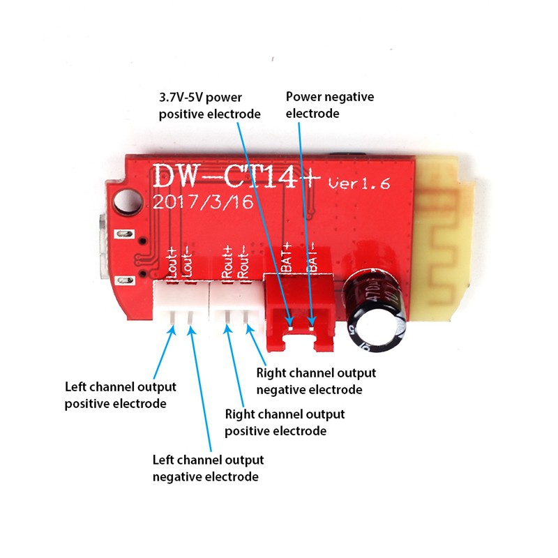 Bo mạch khuếch đại âm thanh Bluetooth ct14 micro-4.2 5vf 5 W