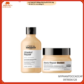 Combo gội và hấp phục hồi Absolut Repair Lipidium L'oréal 300ml /200ml NEW 2022