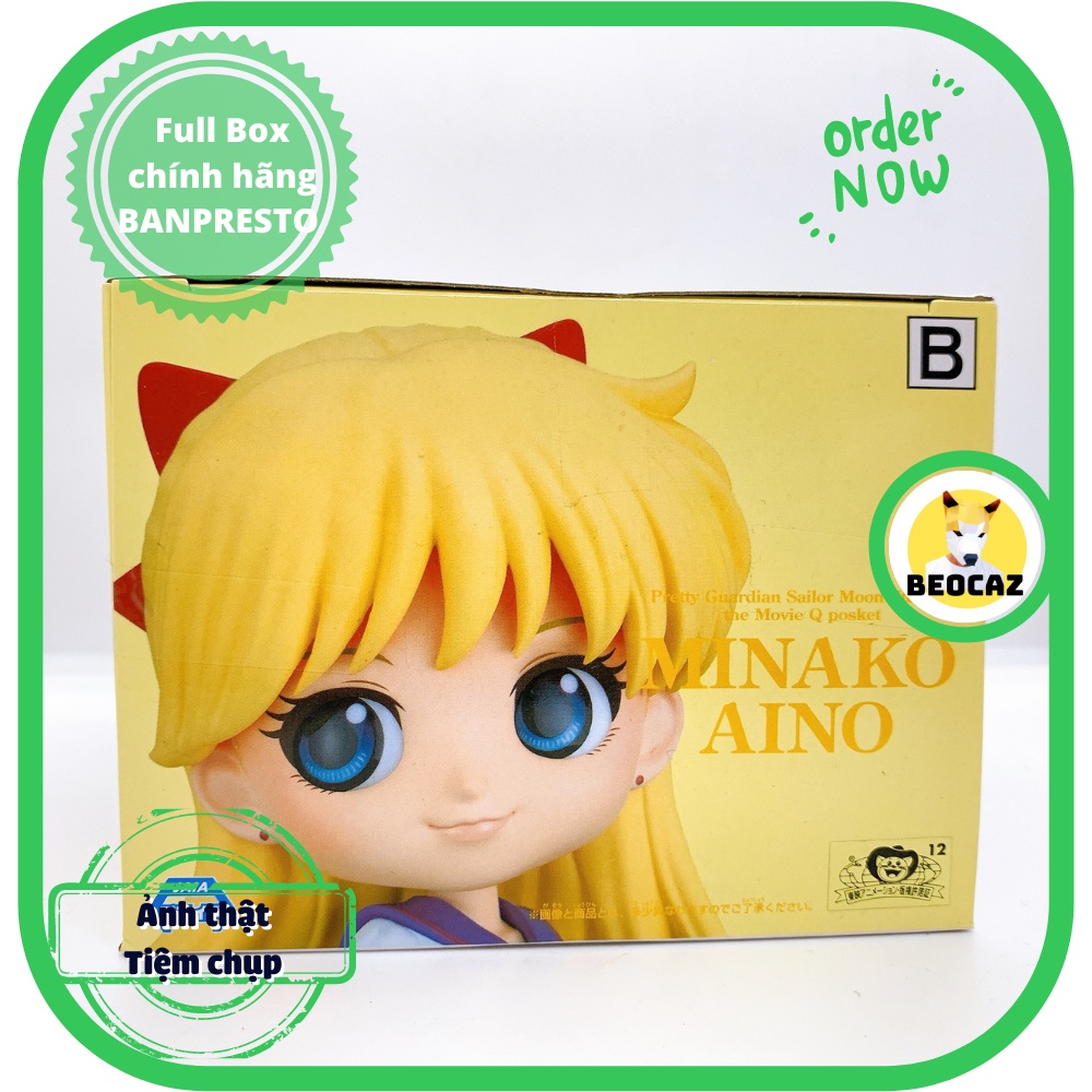 Mô hình Q Posket Sailor Venus Thủy Thủ Sao Kim Minako Aino dễ thương quà tặng Chính Hãng Banpresto Đồ chơi Beocaz