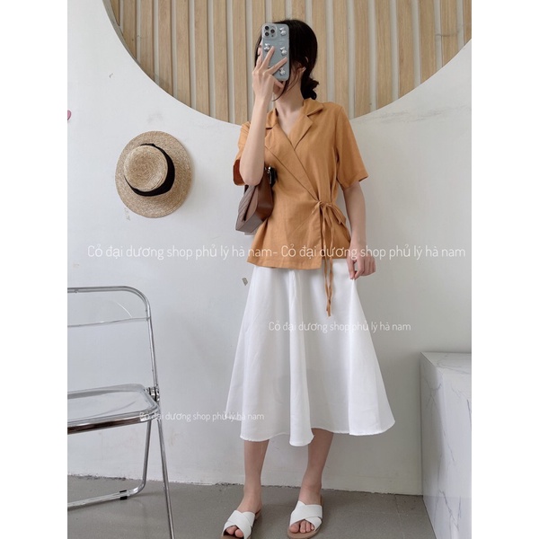 set áo nâu cv trắng 2101