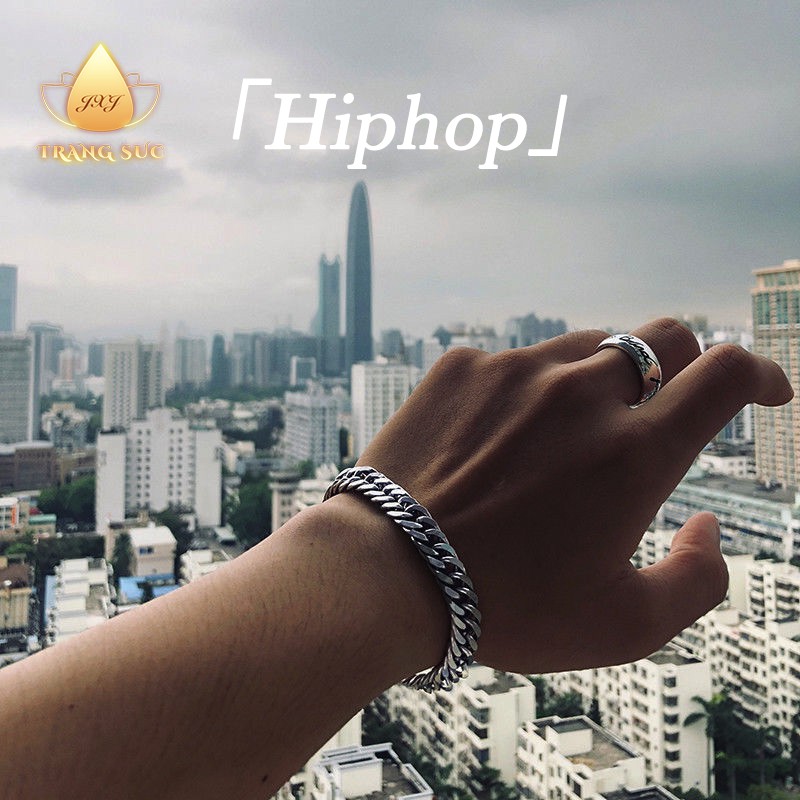 🔥🔥Vòng tay đôi Nam nữ Cuban Thép titan HIPHOP đơn giá Phong cách Hàn quốc Thép titan Không phai màu VT-031