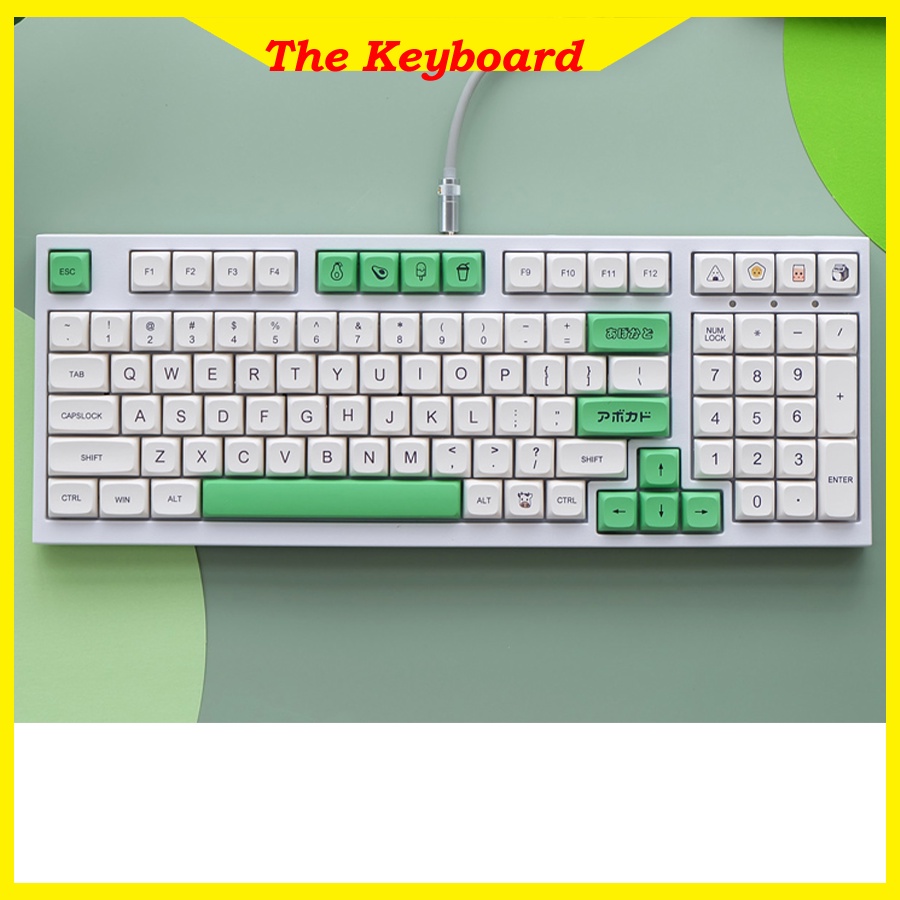 Keycap bơ sữa XDA nhưa pbt tiếng anh và song ngữ tiếng nhật. Keycap nhựa pbt giá rẻ.