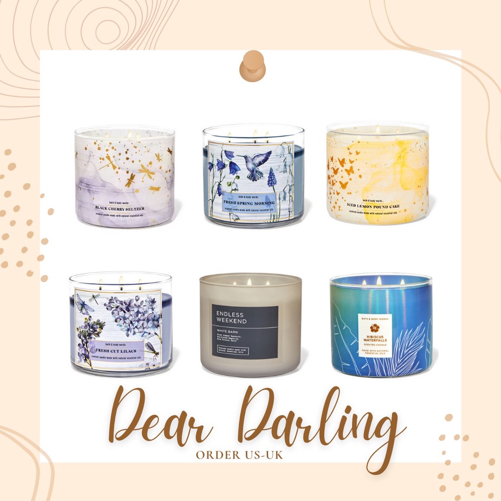 [SALE - NẾN THƠM] - NẾN THƠM 3 BẤC BATH AND BODY WORK