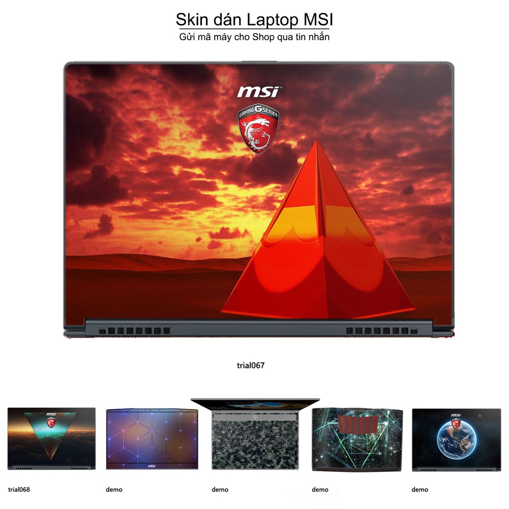 Skin dán Laptop MSI in hình Đa giác _nhiều mẫu 12 (inbox mã máy cho Shop)
