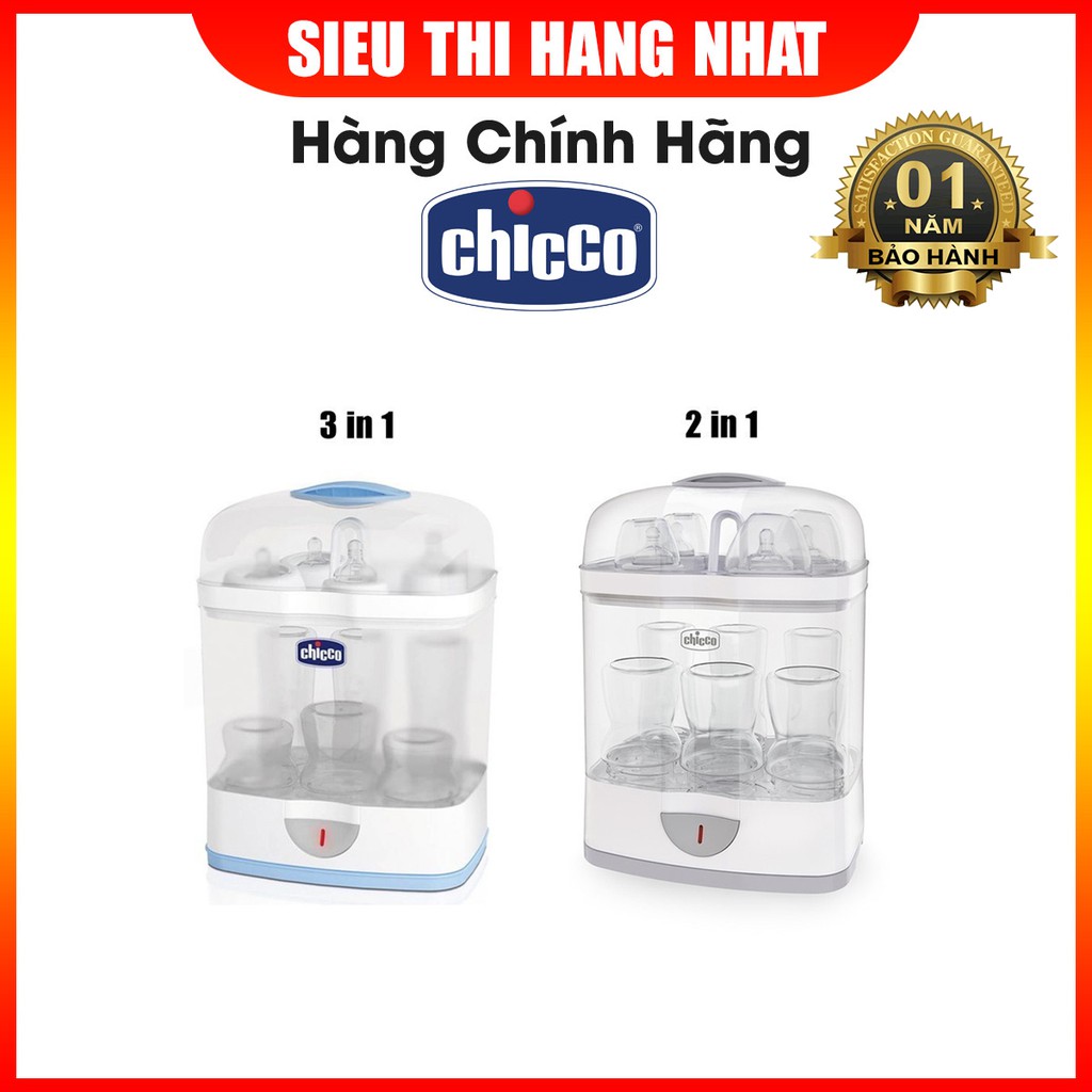 Máy tiệt trùng đa năng Chicco 2in1 / 3in1 tiệt trùng nhanh chóng, tiết kiệm điện