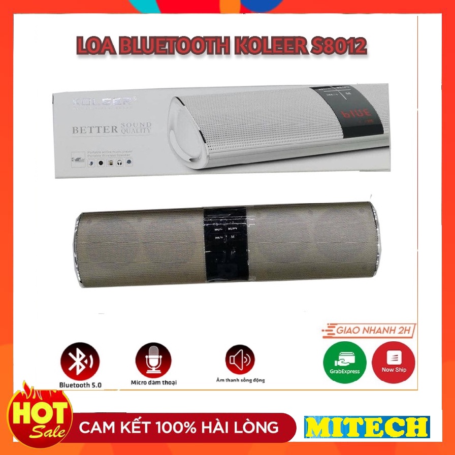 Loa Bluetooth Koleer S8012 Âm Thanh Siêu Bass Hay Siêu Trầm Ấm, Thiết Kế Vô Cùng Tinh Tế Mang Lại Sự Sang Trọng.
