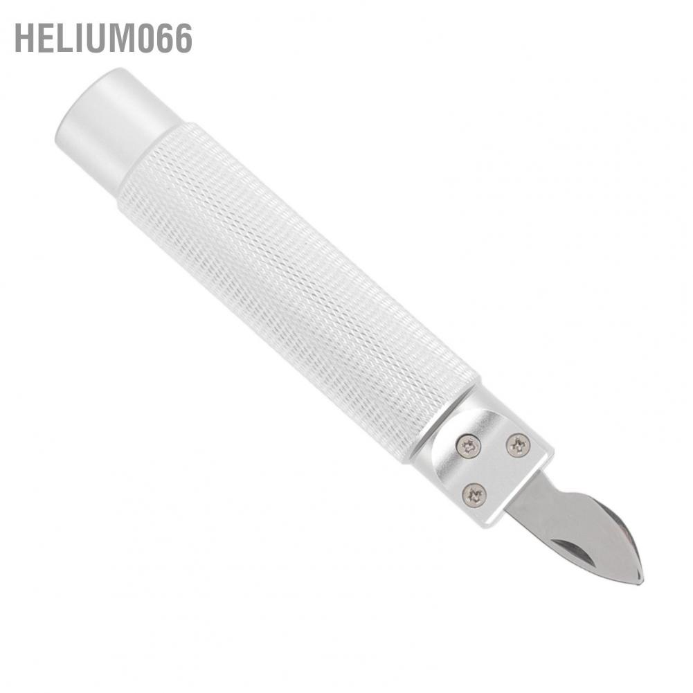 Helium066 Dụng cụ mở đồng hồ Dao kim loại dày công thái học Tay cầm bằng cong Lưỡi dao Nhẹ di động Vỏ sau thép không gỉ