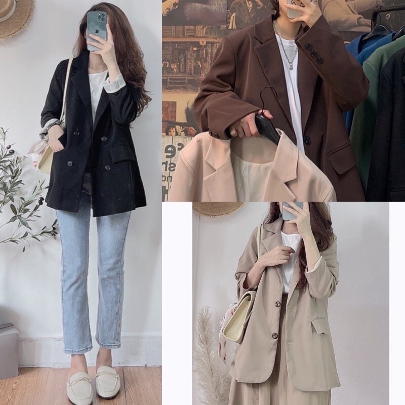 Áo blazer nữ 2 lớp phong cách hàn quốc, Áo vest nữ khoác ngoài đẹp – (TTA05)