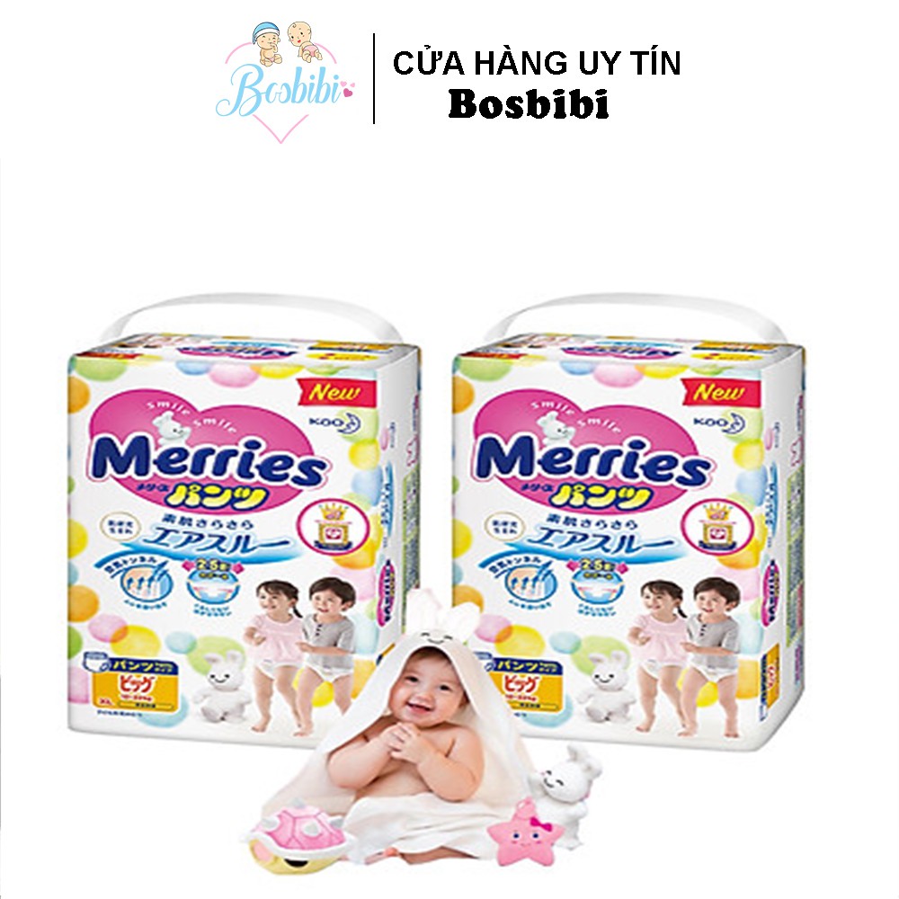 [HCM][Cộng Miếng]Tã Dán/ Quần Merries Nội Địa Nhật NB90+6/ S82+6 / M64+4 / L58/ M58+6/L44+6/XL38+6/XXL26+2