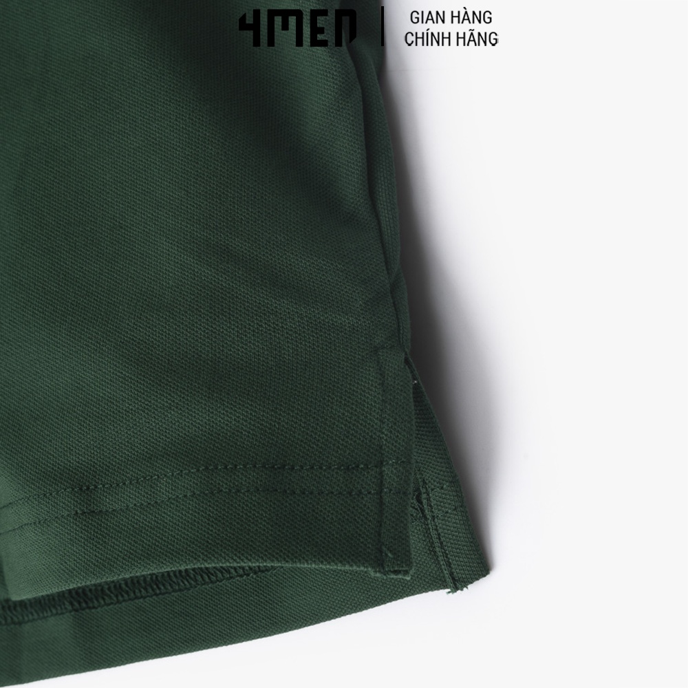 Áo Polo Nam Form Slimfit Stripe Color 4MEN PO083 đẹp, vải cotton cá sấu thoáng mái, co giãn