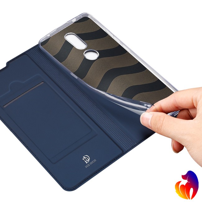Bao Da Điện Thoại Nắp Lật Chát Liệu Da Pu Tpu Cho Nokia 2.4