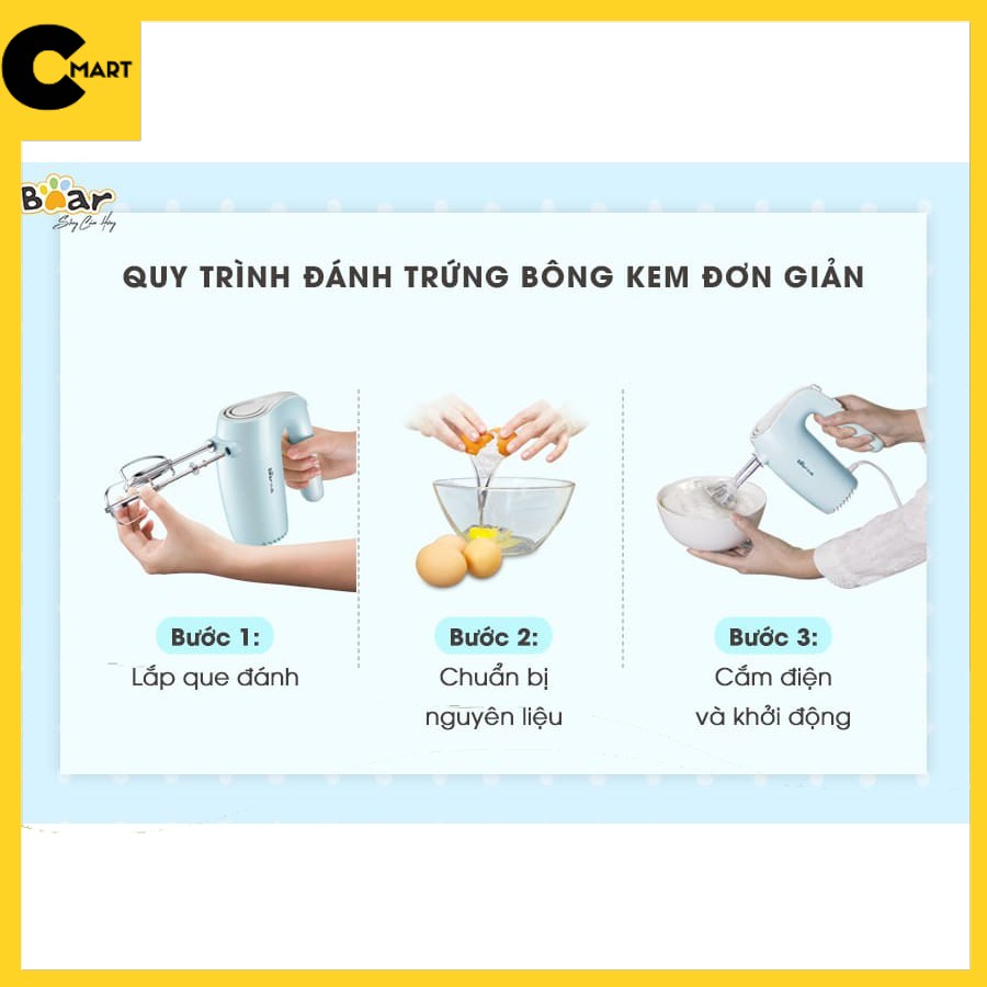 Máy Đánh Trứng Trộn Bột Cầm Tay Bear DDQ-B02P5 [CMART.COM.VN]