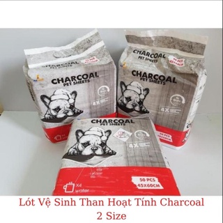 Tấm lót vệ sinh than hoạt tính charcoal cho chó mèo ruột đen - ảnh sản phẩm 1