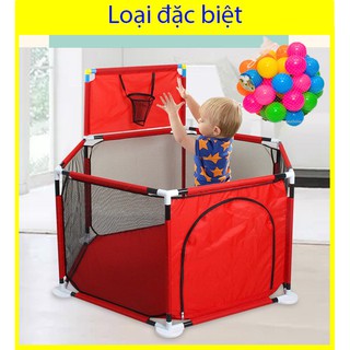 Nôi cũi nhà bóng cho bé màu đỏ  tặng kèm bóng