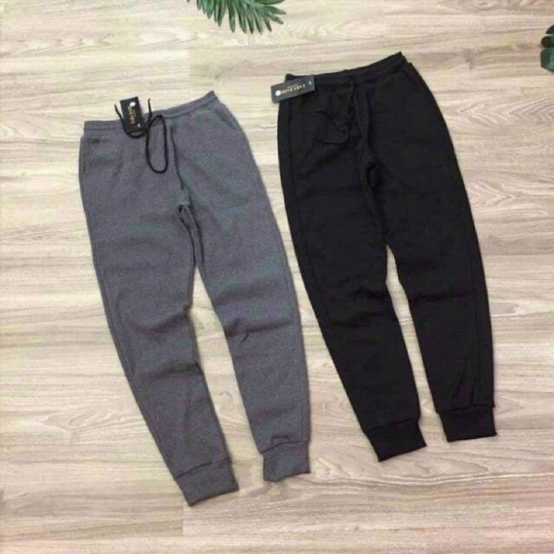 Quần Jogger Len Tăm Unisex Chun Ống Bó Thun