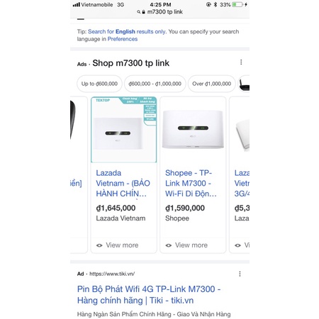 Cục phát 3/4G Tp-link M7300 cũ