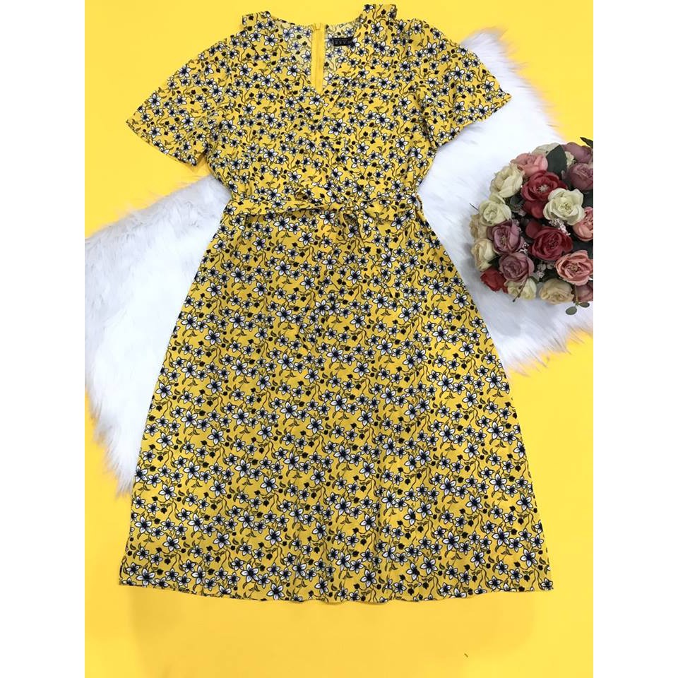 Đầm hoa cổ viền size M, L, XL giá 230K