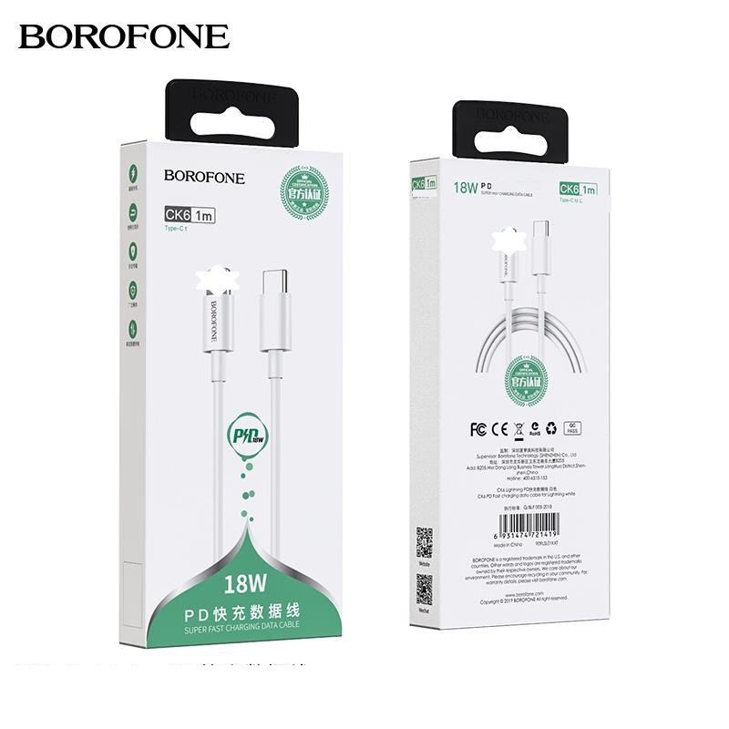 Cáp Sạc Nhanh Borofone CK6 TypeC To AIP1 đổi 1 lỗi sản xuất