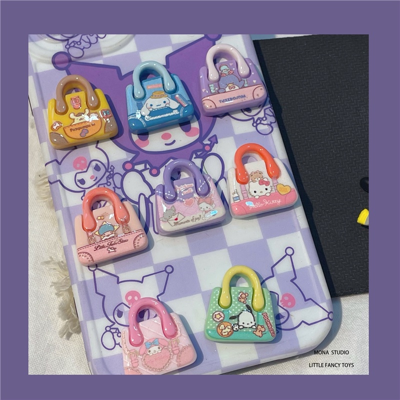 Sanrio Móc Chìa Khóa Bằng Resin Họa Tiết Hoạt Hình Dễ Thương Diy
