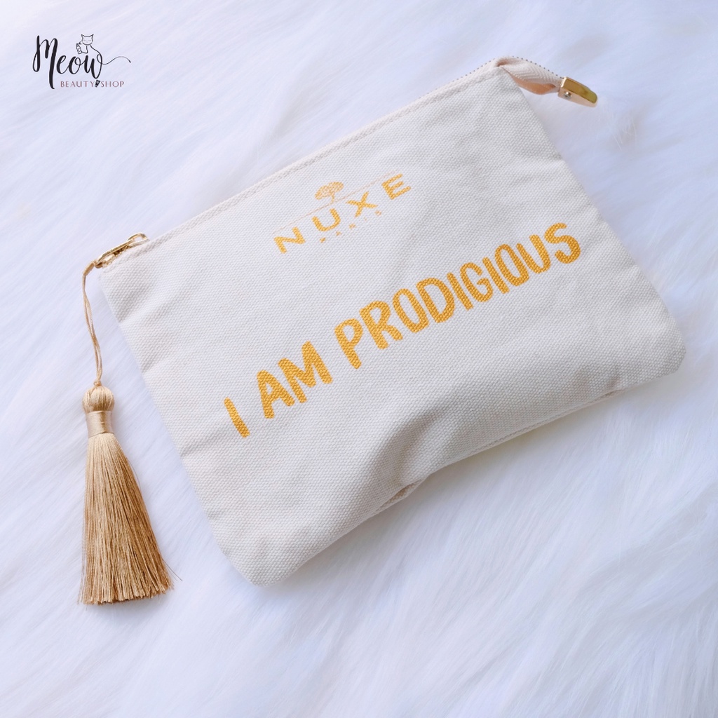[HB Gift- Quà tặng không bán] Túi vải đựng mỹ phẩm Beauty Pouch Nuxe