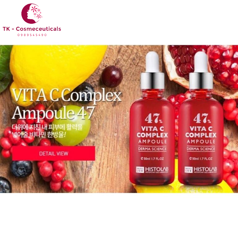 Tinh Chất  VITA C COMPLEX AMPOULE 47% HISTOLAB Dưỡng Trắng Da, Duy Trì Làn Da Mịn Màng - 50ml